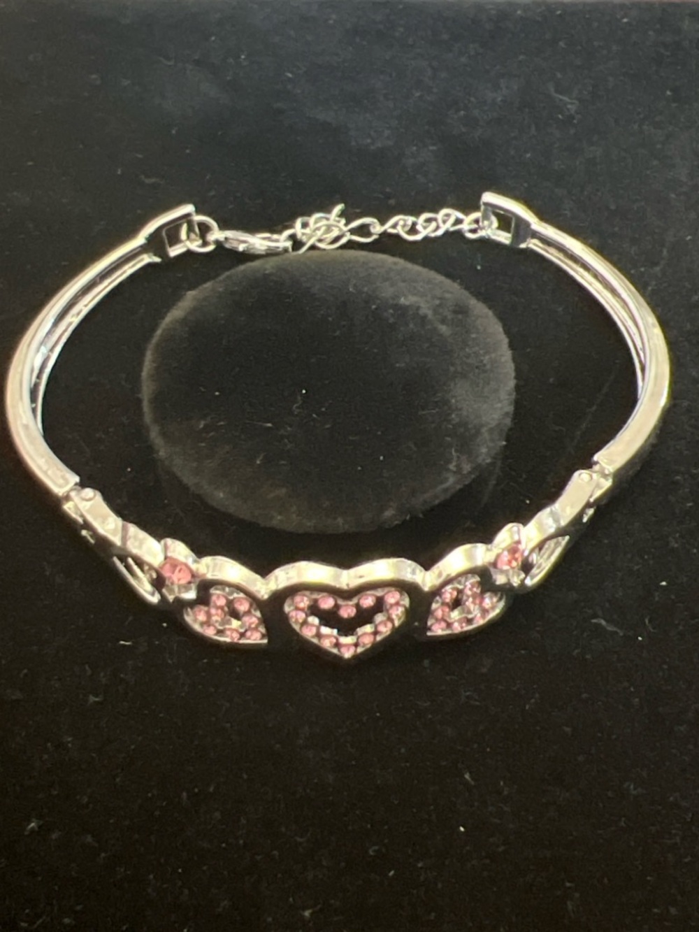 paparazzi Pink Heart Sparkle Bracelet - Picture 3 of 3